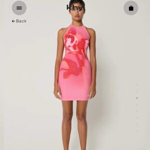 KHY- Floral Pink Halter Dress